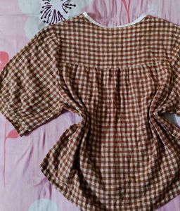Yui Ghingham Japanese Top
