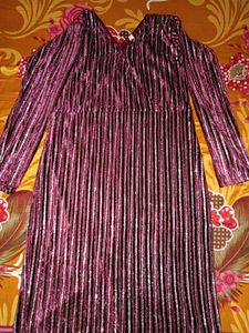 Full Sleeve Velvet Party Wear Dress