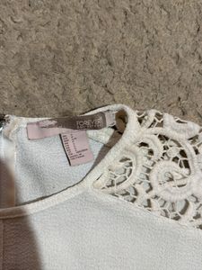 Boxy Crop Top In White