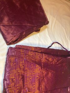 Magenta Ready to wear saree with blouse piece