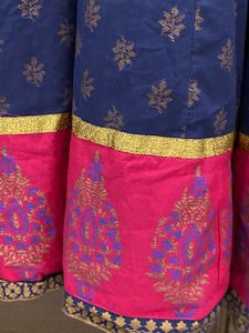 Elegant Blue &amp; Pink Anarkali