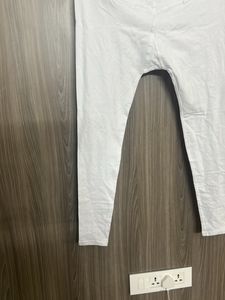 White Cotton Churidar Leggings