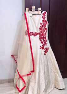 Brand New Classy Cream Ethnic Gown