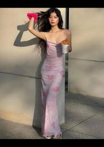 Newme light pink bodycon maxi dress