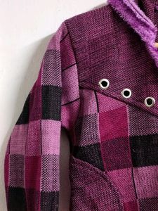 Purple Hoodie With Zipper