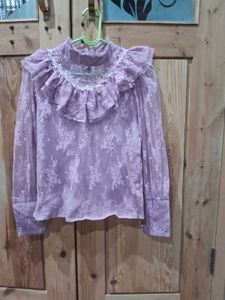 Ruffled Lace Top