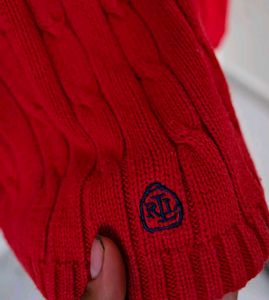 Red Cable Knit Sweater