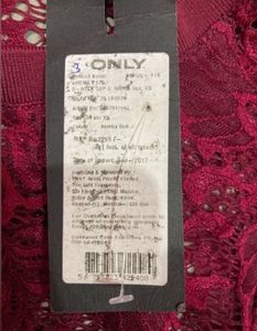 ONLYLace Top with Ribbed Hem