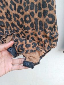 Leopard Branded Bodysuit Top.