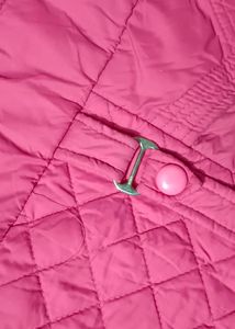 Pink Quilted Jacket with Hood