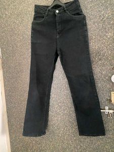 Black Flared Denim Jeans