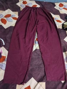 Maroon Palazzo Pants
