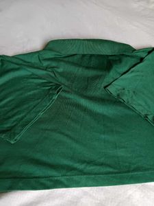 Green Cropped Polo Shirt
