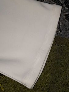 White Trousers with Gold Detail