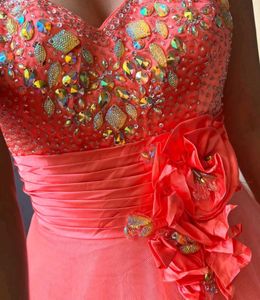 Coral Tulle Prom/Evening Gown
