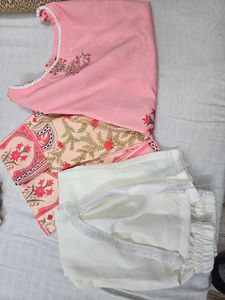 Elegant Pink Embroidered Kurta Set