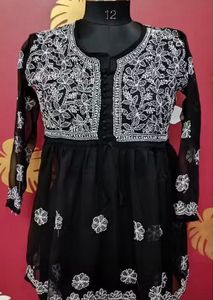 Black Embroidered Kurta