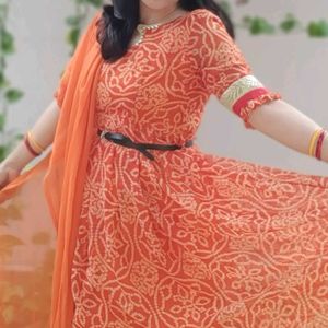 Beautiful Chiffon Anarkali  Kurta