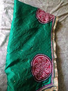 BHANDHEJ SAREE WITH BLOUSE