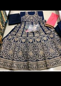 Designer Zari Work Gown With Dupptta
