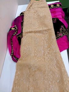 Embroidered Black &amp; Pink Sarara