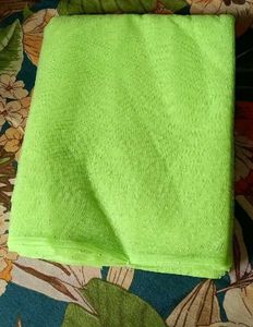 lemon green lightweight net saree