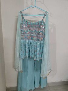 Elegant Kurta Set with sharara and dupatta