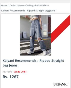 Ripped Wide Leg Jeans