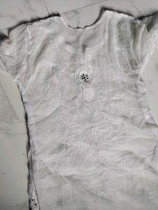 White Embroidered Kurta