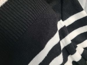 Striped Knit Pullover Sweater