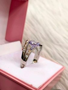Elegant Silver Ring with Large Stone