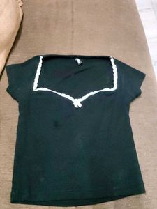 Lace Detailing Crop Top