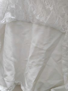White Full Net Top With Inner Attached