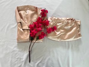 Satin Baby Pink Nightsuit(women)