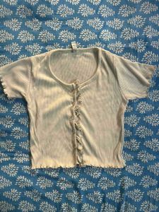 Cute Button-Up Crop Top