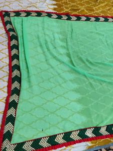 Mint Green Embellished Saree