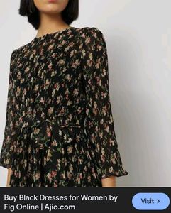 Floral Print A-line Transparent Dress wit...