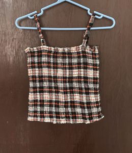 Flannel Plaid Cami Tank Top