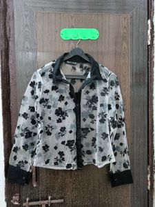 Grey Net Shrug For Casual Layering