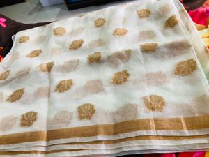 Elegant White Saree
