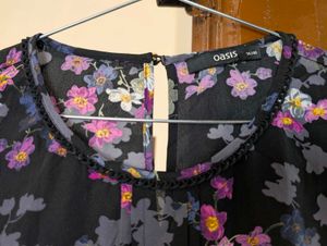 Floral Ruffle Sleeve Top (Never Used)