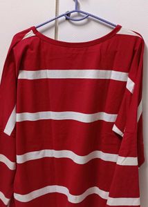 Red &amp; White Striped Top