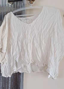 White Flowy Top
