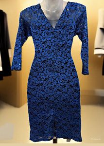 Pintrest Glitter Stunning Blue Lace Dress