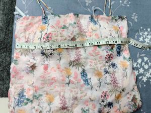 MAGRE Floral Print Top with Back Tie Up