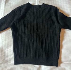 Classic Black Knit Cardigan