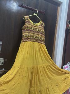 Stunning Mustard Ethnic Gown 🌟