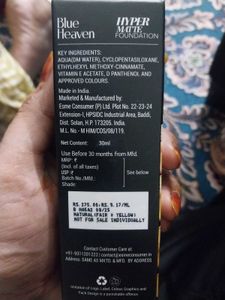 Blue Heaven Hyper Matte Foundation