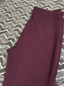 Burgundy Flared Leg Pants