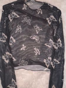 Urbanic black Mesh Top